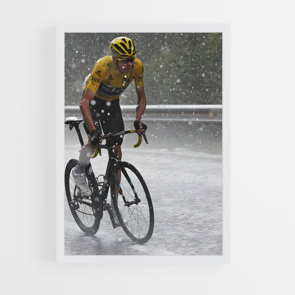 Poster Pluie de Pedales – affiche Cyclisme (vue 3)